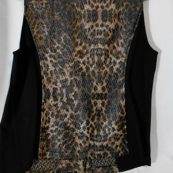 Chico's Leopard Print Zip Vest Top - Picture 9 of 15